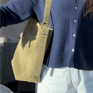 Madewell Olive Green Suede Shoulder Bag
